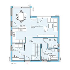 QNG⁺-Line: Variant 35-160: Grundriss EG - Hanse Haus