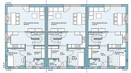 Fertighaus Reihenhaus 118 Variante 1: Grundriss EG