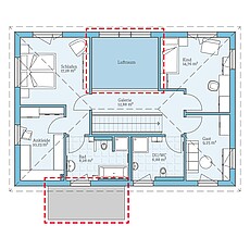 Fertighaus Villa 183: Grundrissoption OG