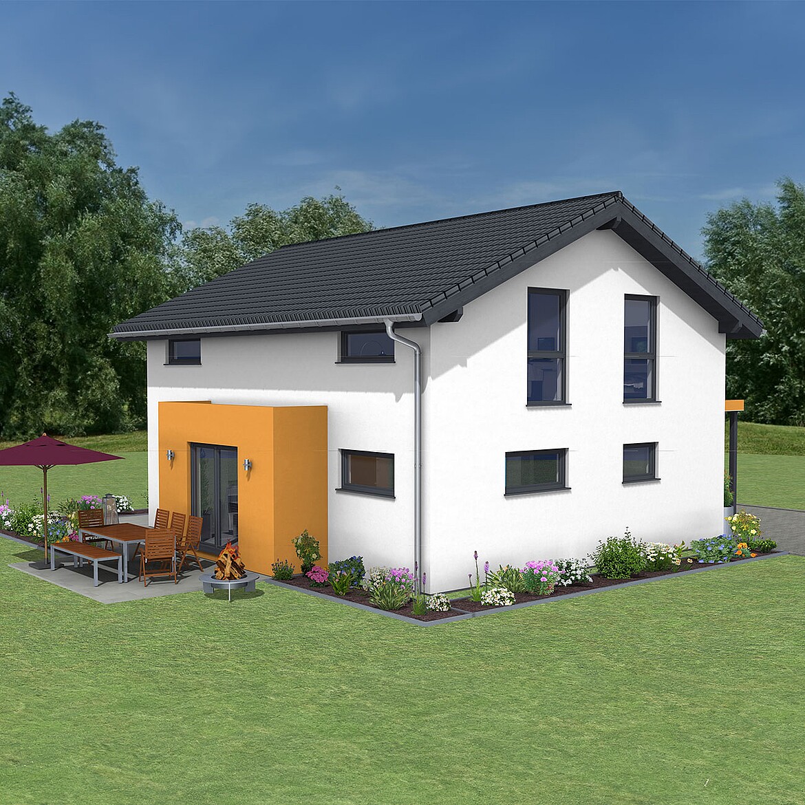 Fertighaus Variant 25-166: Burgoberbach