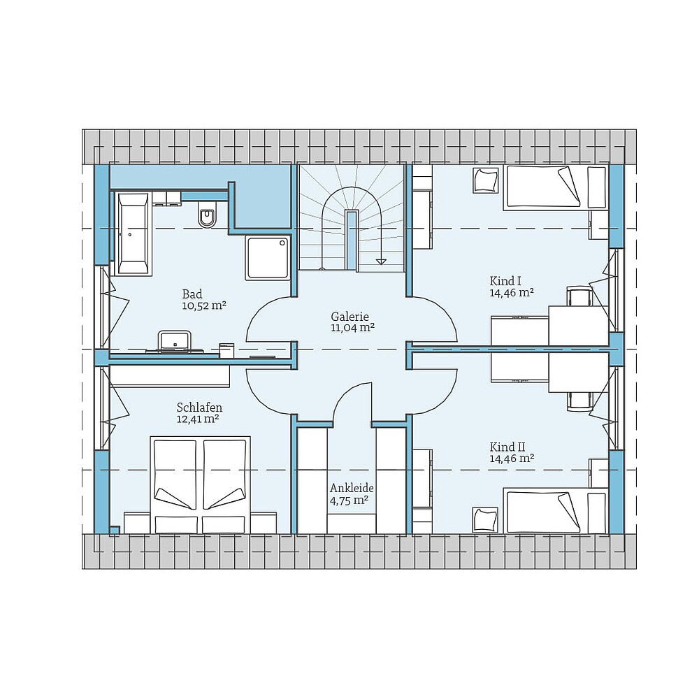QNG⁺-Line Variant 38-139: Grundriss DG - Hanse Haus