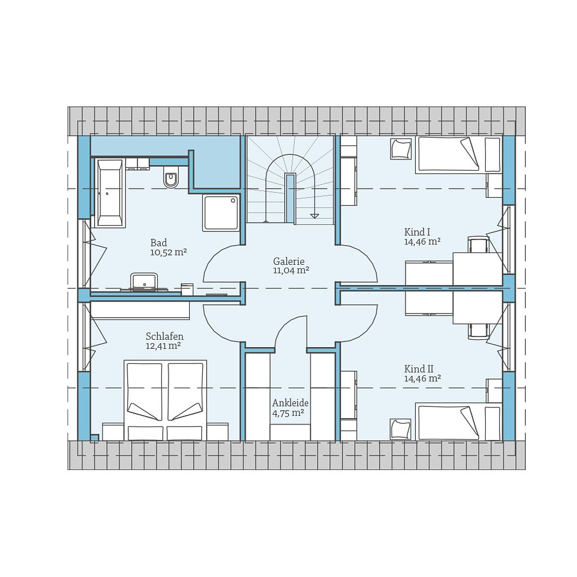 QNG⁺-Line Variant 38-139: Grundriss DG - Hanse Haus