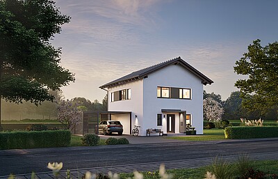 QNG⁺-Line: Fertighaus Villa 133 mit Walmdach