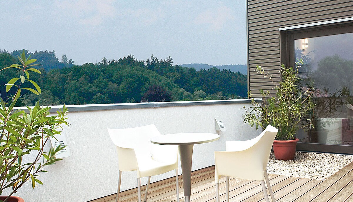Fertighaus Cubus 162: Dachterrasse