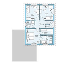 Fertighaus Variant 25-150 mit Einliegerwohnung: Grundriss DG