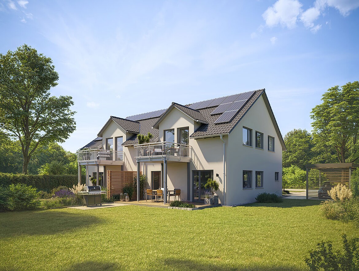 QNG⁺-Line: Doppelhaus 35-125 - Hanse Haus