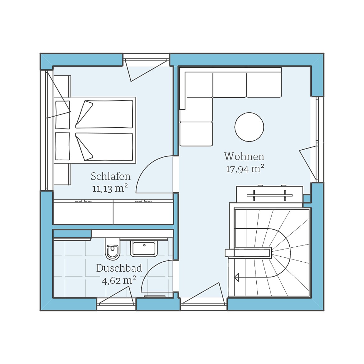 Prefabricated house Tiny House 67: Ground floor plan