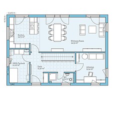 Fertighaus Villa 183: Grundriss EG