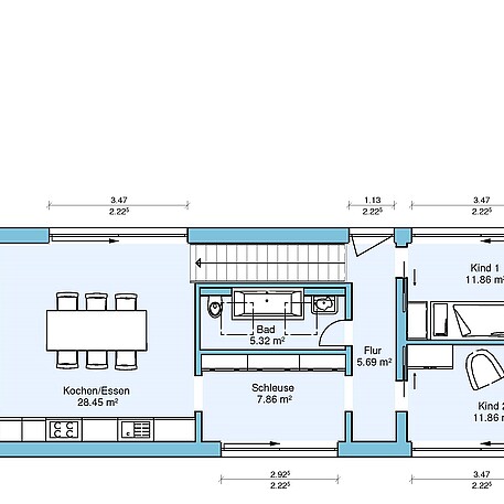 Architektenhaus Archidomus: Grundriss OG