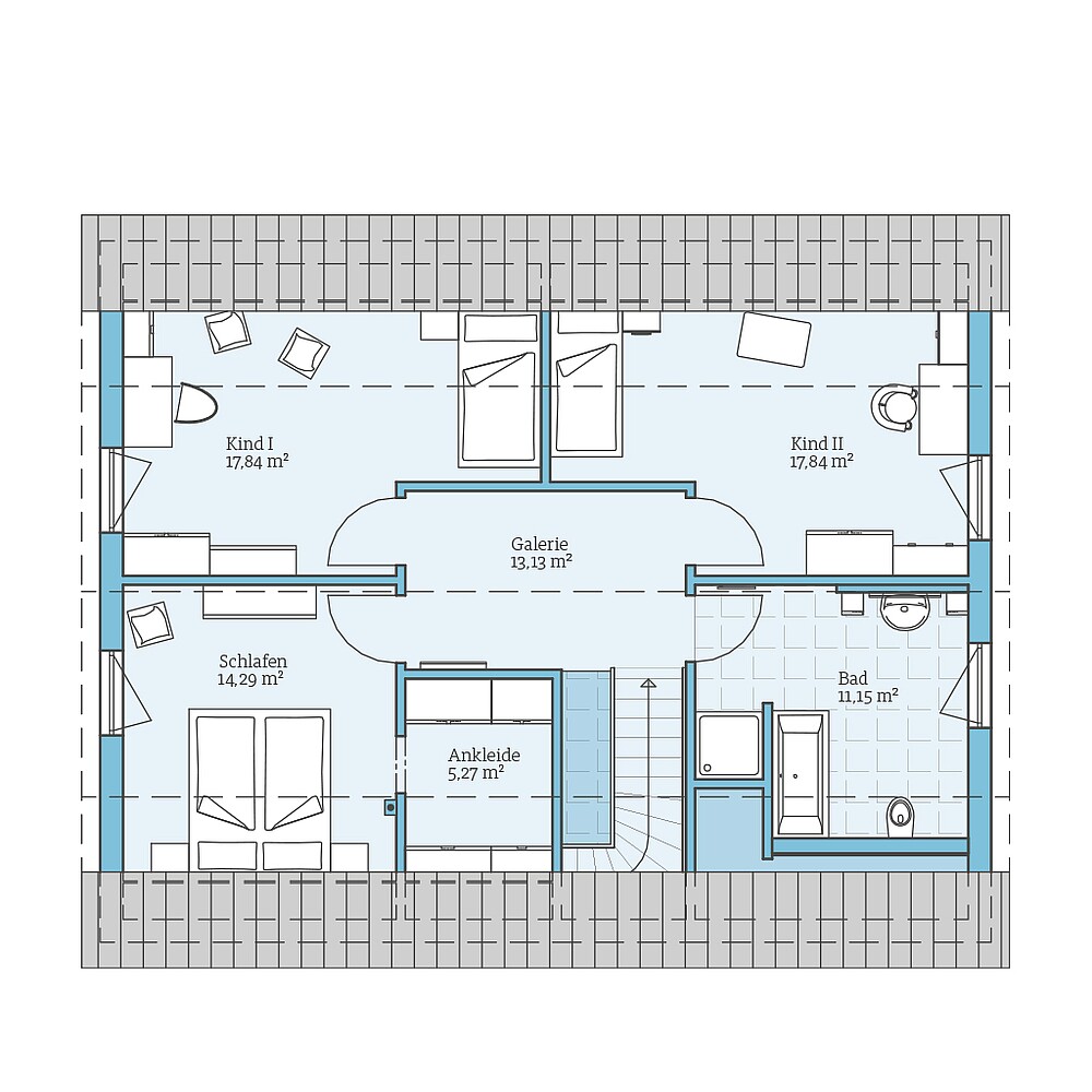 Fertighaus Variant 45-175: Grundriss DG