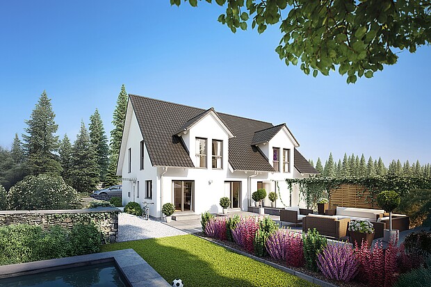 Fertighaus Doppelhaus 45-123