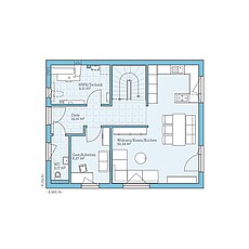 QNG⁺-Line: Fertighaus Villa 133: Grundriss EG