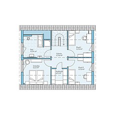 QNG⁺-Line: Fertighaus Variant 38-130: Grundriss DG