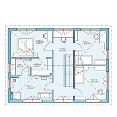 Fertighaus Villa 174: Grundriss OG