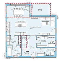 Variant 25-175 – Musterhaus-Grundriss (EG) Variant 25-175: Grundrissoption 1 EG - Hanse Haus