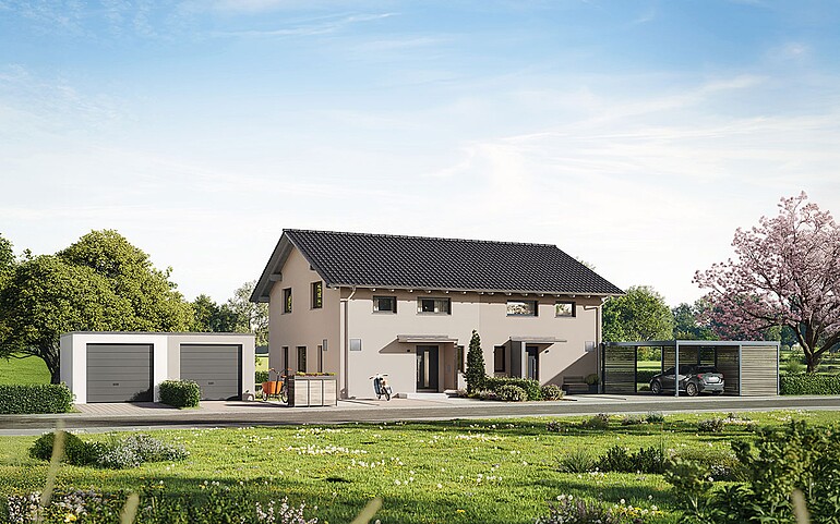 QNG⁺-Line: Doppelhaus 25-125 - Hanse Haus
