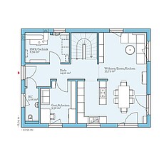 QNG⁺-Line: Villa 142: Grundriss EG - Hanse Haus