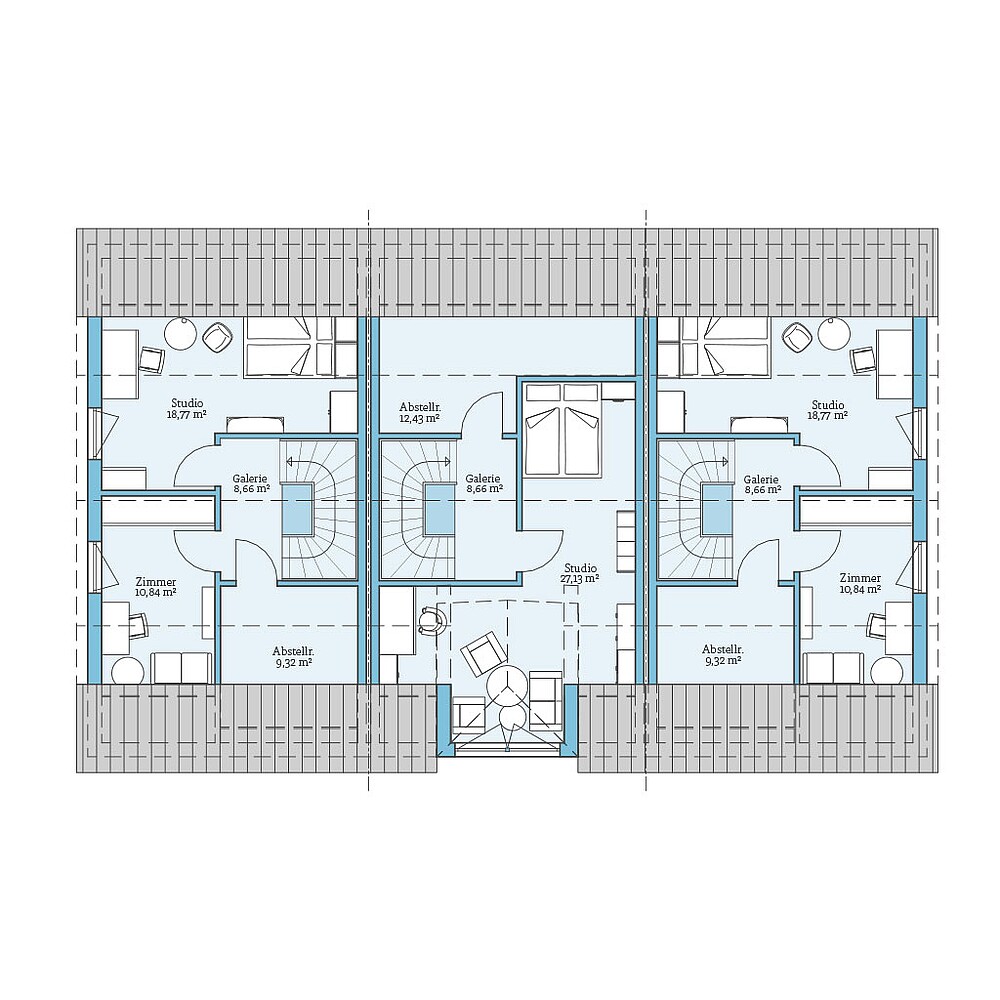 QNG⁺-Line: Reihenhaus 161: Grundriss DG - Hanse Haus