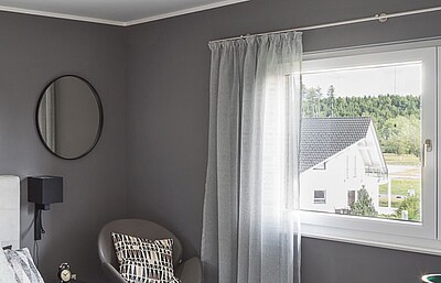 Schlafzimmer in einem Fertighaus von Hanse Haus