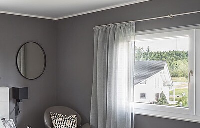 Schlafzimmer in einem Fertighaus von Hanse Haus