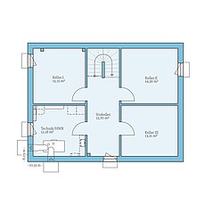 QNG⁺-Line Variant 38-139: Grundrissoption KG - Hanse Haus