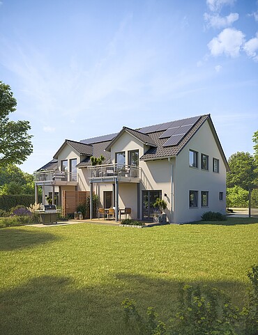 QNG⁺-Line: Doppelhaus 35-125 - Hanse Haus