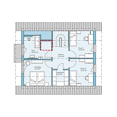 QNG⁺-Line: Fertighaus Variant 38-130: Grundrissoption DG