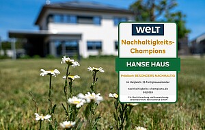 Hanse Haus ist Nachhaltigkeits-Champion 2025 Nachhaltigkeits-Champion 2025