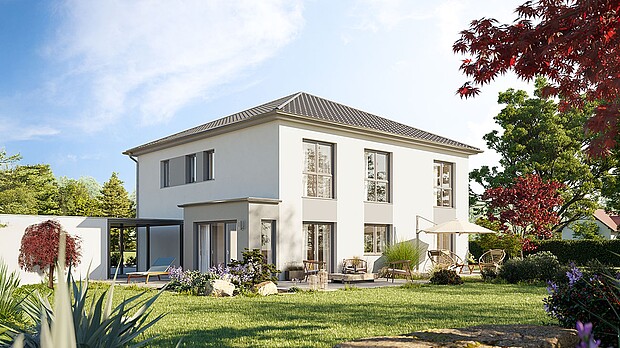 Fertighaus-Kosten und -Preise individuell kalkulieren Fertighaus Duo 212