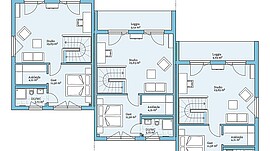 Fertighaus Reihenhaus 118 Variante 4: Grundriss DG