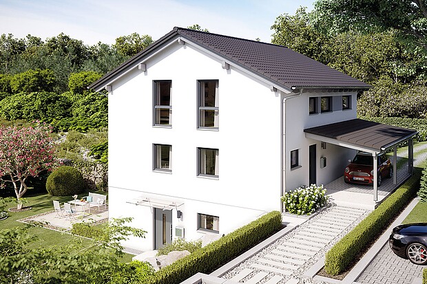 Fertighaus Variant 25-166 mit Einliegerwohnung Variante 2