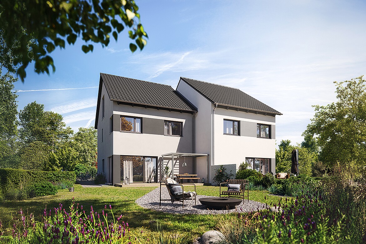 Fertighaus Doppelhaus 164