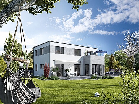 DGNB Silber, DGNB Gold und DGNB Platin Fertighaus Cubus 148