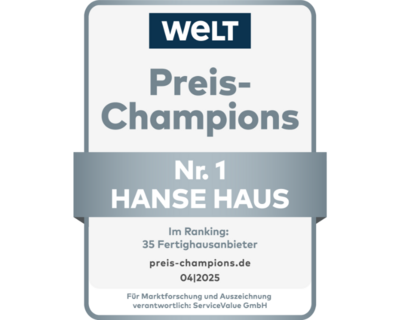 Preis-Champion 2024 Fertighausanbieter: Preis-Champions