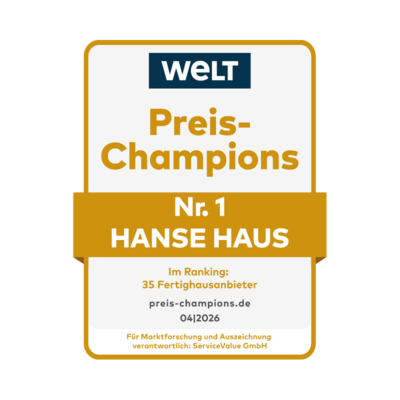 Fertighausanbieter: Preis-Champions - Hanse Haus Fertighausanbieter: Preis-Champions