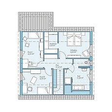 QNG⁺-Line: Fertighaus Variant 35-160: Grundriss DG - Hanse Haus
